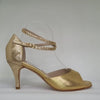 Talla '5.5' Tacon '7cm' Modelo 'Lovely' Piel Dorado y dorado textura