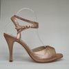 Talla '6.5' Tacón '8.5cm' Modelo 'Open double' Piel Oro rosa