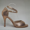 Talla '6' Tacón '8.5cm' Modelo 'Lovely' Piel Oro rosa serpiente