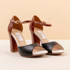 Talla '4.5' Tacon 'Block' Modelo 'Lovely single' Piel Marron y negro