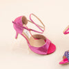 Talla '6.5' Tacon '8.5cm' Modelo 'Lovely' Piel Rosa Metalizada