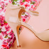 Talla '6.5' Tacon '8.5cm' Modelo 'Basic' Piel beige y beige tornasol