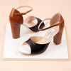 Talla '4.5' Tacon 'Block' Modelo 'Lovely single' Piel Marron y negro