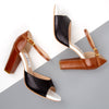 Talla '4.5' Tacon 'Block' Modelo 'Lovely single' Piel Marron y negro
