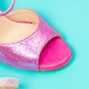 Talla '6.5' Tacon '8.5cm' Modelo 'Lovely' Piel Rosa Metalizada