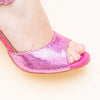 Talla '6.5' Tacon '8.5cm' Modelo 'Lovely' Piel Rosa Metalizada
